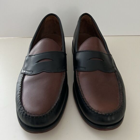 GH Bass Weejuns Sherman Black Brown Penny Loafers Mens 11D Limited Edition Shoes - Picture 3 of 13